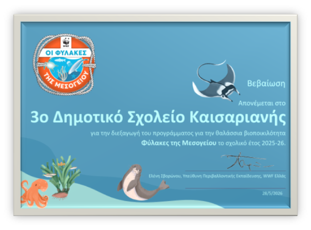 Μια Θάλασσα, Δύο Πόλεις και οι Μικροί «Φύλακες της Μεσογείου»: Το Ταξίδι του eTwinning Προγράμματός μας!